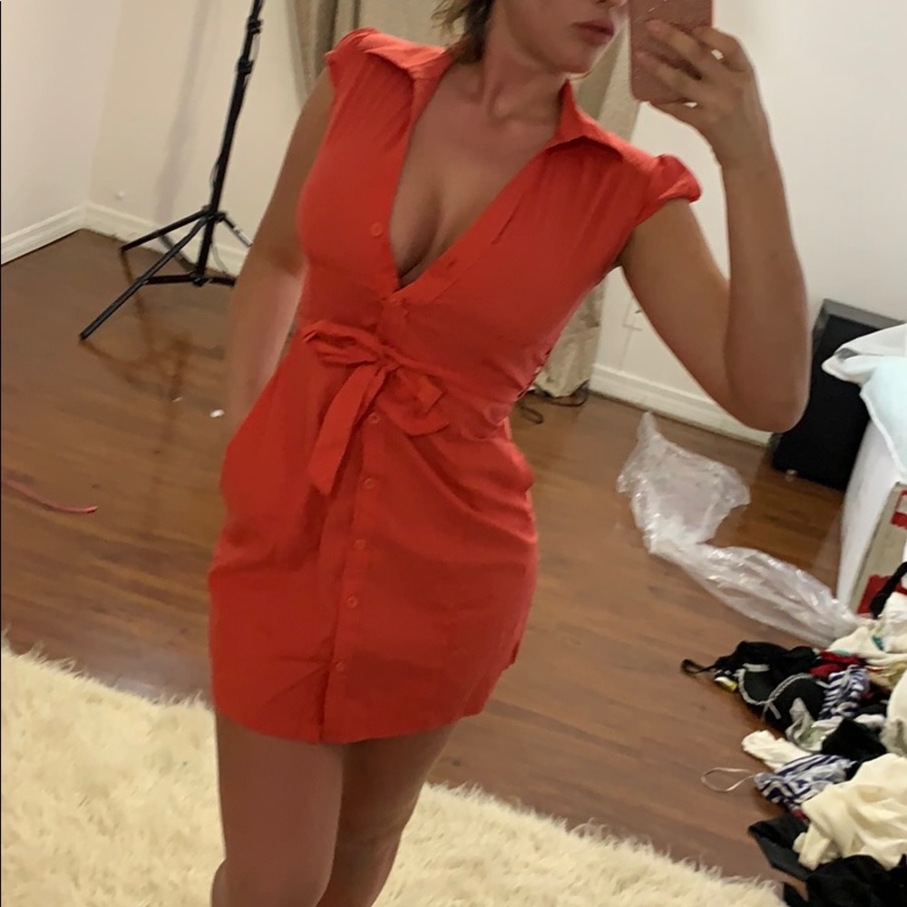 Orange forever 21 dress size small
